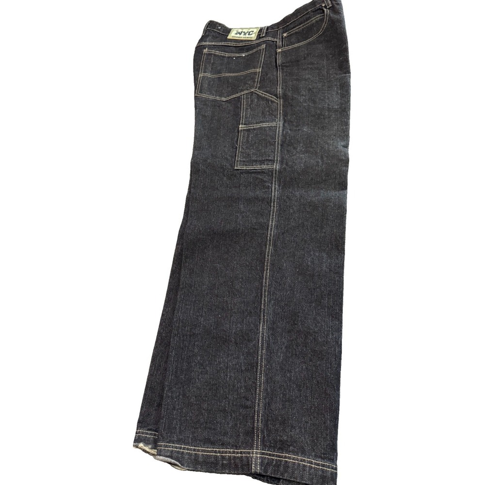 NYC Baggy Y2K Mens 38x33 Dark Blue Jeans Carpenter Vintage Hip Hop Streetwear